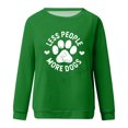 thumbnail image 4 of IROINID Vêtements d'Hiver Réduits pour Femmes Chandail à Capuche T-shirt Imprimé Manches Longues Blouse Col Rond Hauts de Détente Chandail en Molleton, Vert, 4 of 4