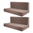 thumbnail image 2 of funtasica 4 Pieces Camper Cushion Covers Camper Cushion Slipcovers Soft RV Seat Covers Light Coffee, 2 of 9