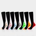 thumbnail image 1 of 6 Paires de Bas de Compression pour Femmes Hommes Circulation 20-30 mmHg Bas de Compression pour Course Infirmière Enflure Voyage Vol, 1 of 7