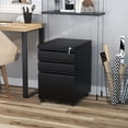 thumbnail image 2 of Vinsetto 3 Drawer Filing Cabinet Steel File Cabinet with Lock and Wheels, 2 of 10