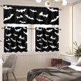 thumbnail image 5 of Halloween Bat Kitchen Curtains and Valances 3 Piece Set,Valance Curtains for Kitchen Windows Halloween Kitchen Curtains Tiers and Valances for Cafe Living Room Window Decoration, 5 of 5