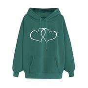 Rbaofujie Sweater Hoodie Women's Winter Hoodie Sweatshirt Pullover Tops Long Sleeved Comfortable Green Womens Sweater Tops