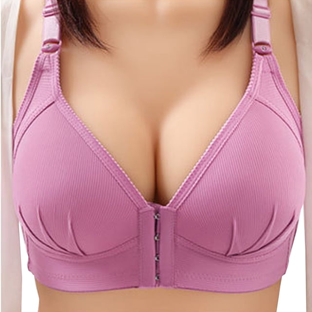 Timegard Bras for Women No Underwire Front Closure Full Support Adjustable Strap Comfort Daily Bras