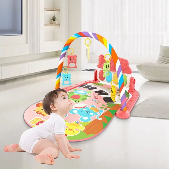 QUTETN Baby Gym Play Kick and Play Piano for Infants Tummy Time Activity Center with Music Baby Play Gifts for Newborn Toys 3-6-9 Months Boys Girls