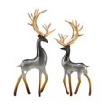 thumbnail image 2 of GROWTH TANK 2 Pcs Figurines Décoratives de Cerfs Table de Fortune pour Fête Étagère Noire, 2 of 9