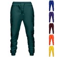 thumbnail image 4 of Men Casual Pants Elastic Waist Drawstring Outdoor Solid Color Trousers Fall Classic Comfy Taper Leg Street Pant Purple M, 4 of 4