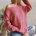 thumbnail image 5 of Timegard Womens Plus Size Tops Sweater off Shoulder Long Sleeve Pullover Fall Winter Casual Comfy Knit Tops, 5 of 5