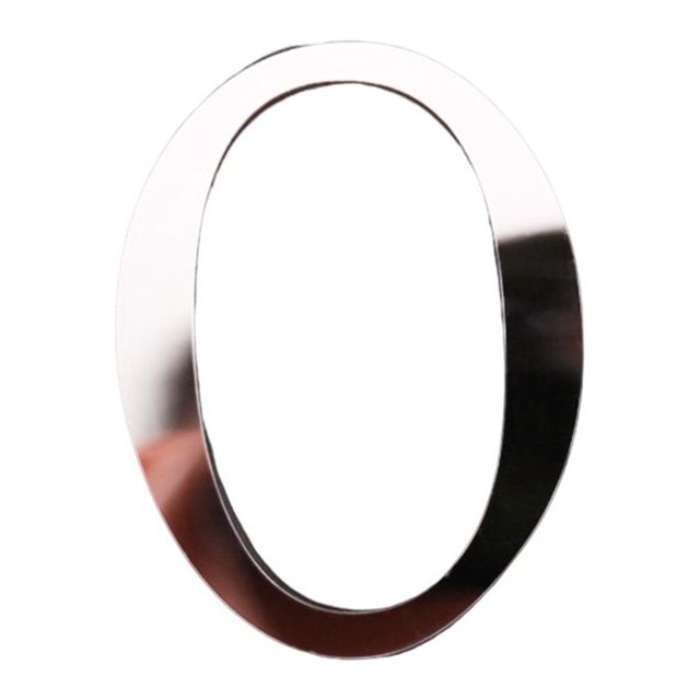 1 Pcs Letter Ornament Waterproof Removable Silver-plated 3D Mirror Surface Acrylic Decal for Wedding