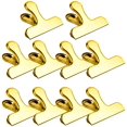 thumbnail image 1 of Pinces à Sac en Acier Inoxydable Doré Grandes, Parfaites pour Cuisine et Bureau (10 pack) (GSJ-10), 1 of 1