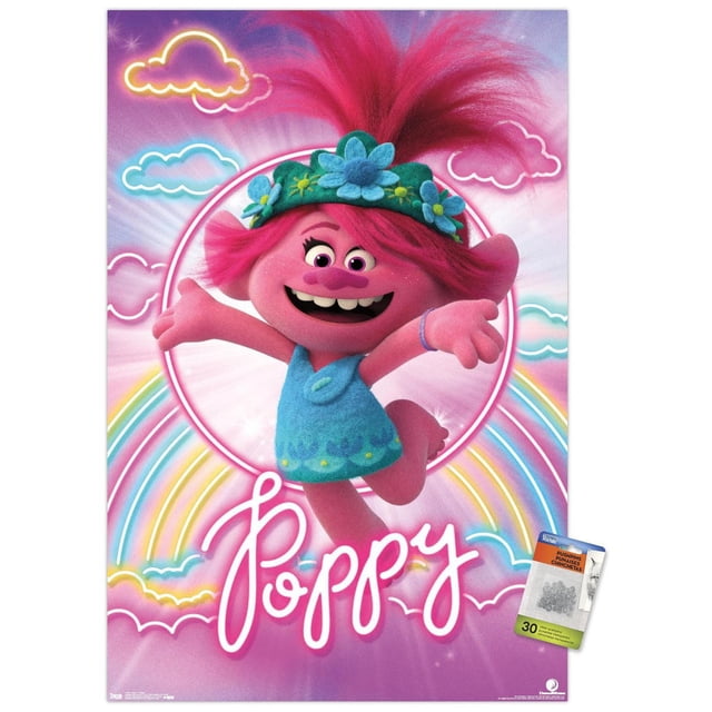 DreamWorks Trolls 2 - Poppy Wall Poster, 22.375" x 34" Framed