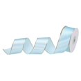 thumbnail image 1 of Unique Bargains 1 1/2 Inch 25 Yard Wide Satin Ribbon with Gold Edges Grosgrain Fabric Ribbon for Gift Wrapping, Light Blue, 1 of 7