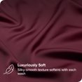 thumbnail image 3 of Bare Home Bamboo Sheet Set - Made from Rayon Fibers - Deep Pockets - 4 Piece - King, Burgundy, 3 of 7