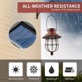 thumbnail image 2 of Shengyu Solar Hanging Metal Solar Pendant Edison Bulb Design, Easy Hanging, Openwork For Gardens, Courtyards, Patios, Trees Red Rust, 2 of 6