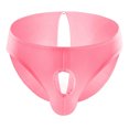 thumbnail image 1 of EOYWHK Ice Silk Underwear for Men Soft Stretch Brief Open Crochet Garters Low Rise Seamless Underwear with Pouch, 1 of 4