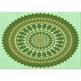thumbnail image 1 of Ahgly Tapis Rectangulaire Lavable en Machine Intérieur Transitionnel Vert Clair, 5 Pieds x 8 Pieds, 1 of 7