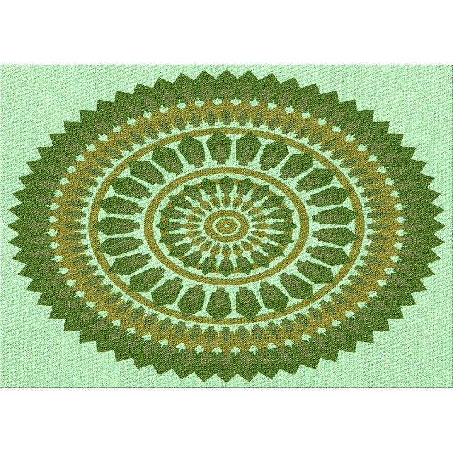 Ahgly Tapis Rectangulaire Lavable en Machine Intérieur Transitionnel Vert Clair, 5 Pieds x 8 Pieds