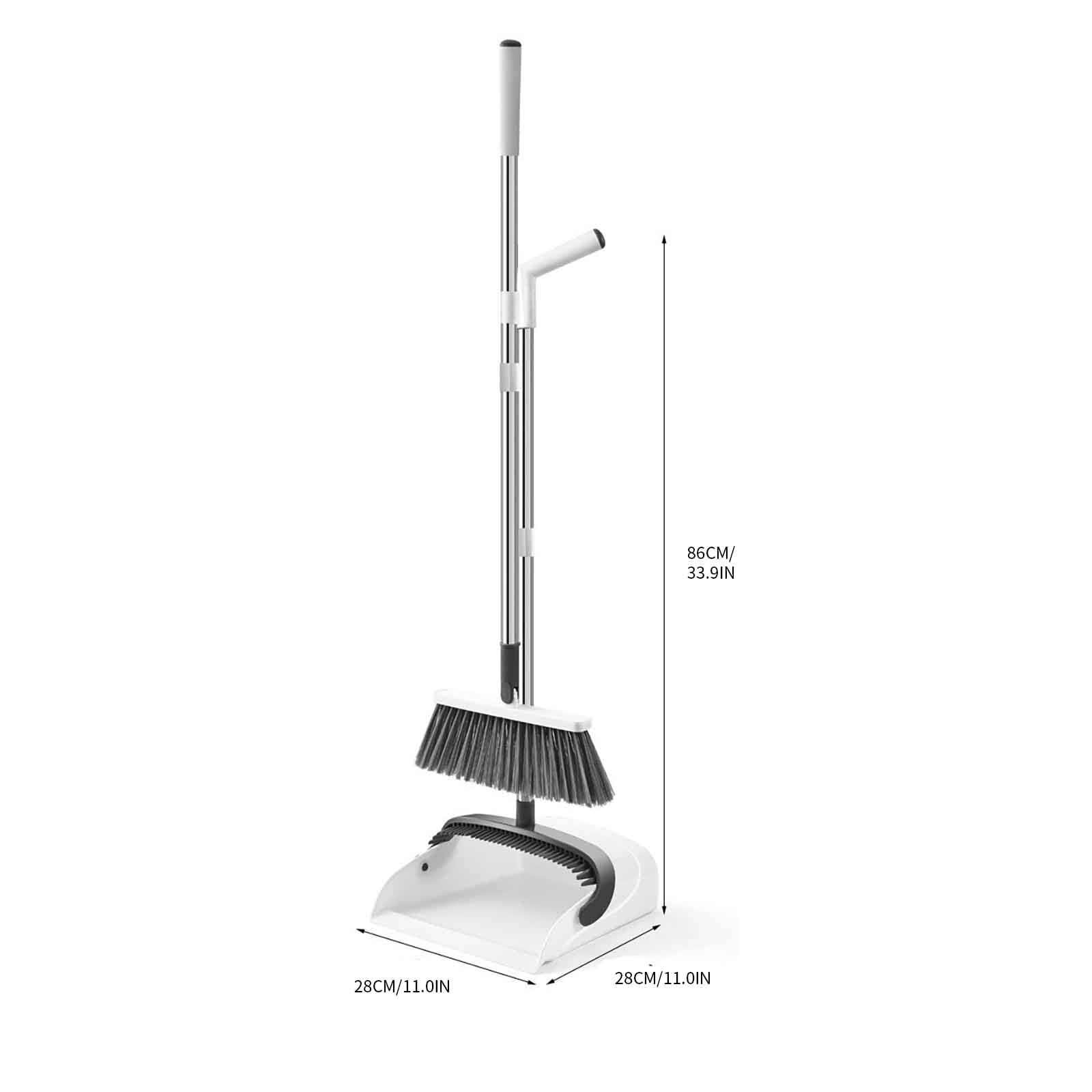 EGNMCR Mop Broom Broom and Dust Pan Widened And Thickened Folding Duster Combination Set, Soft Bristle Broom, Kitchen, Bathroom, Wiper, Cleaning Tool A broom