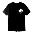 thumbnail image 3 of WEIYLL Womens T Shirts Canada Maple Leaf Print Proud Statement Black Tops Sizes L, 3 of 3