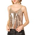 thumbnail image 1 of INSPIRE CHIC Camisole Courte à Paillettes pour Femme à Bretelles Spaghetti, 1 of 7