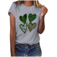 thumbnail image 1 of QIPOPIQ T-Shirts à Manches Courtes pour Femmes à Col Ras du Cou T-Shirts de la Saint-Patrick T-Shirt Trèfle pour Dames T-Shirt Vert T-Shirts de la Saint-Patrick T-Shirts Léopard Cœur T-Shirts Amples pour les Fêtes T-Shirts Graphiques Offres, 1 of 4