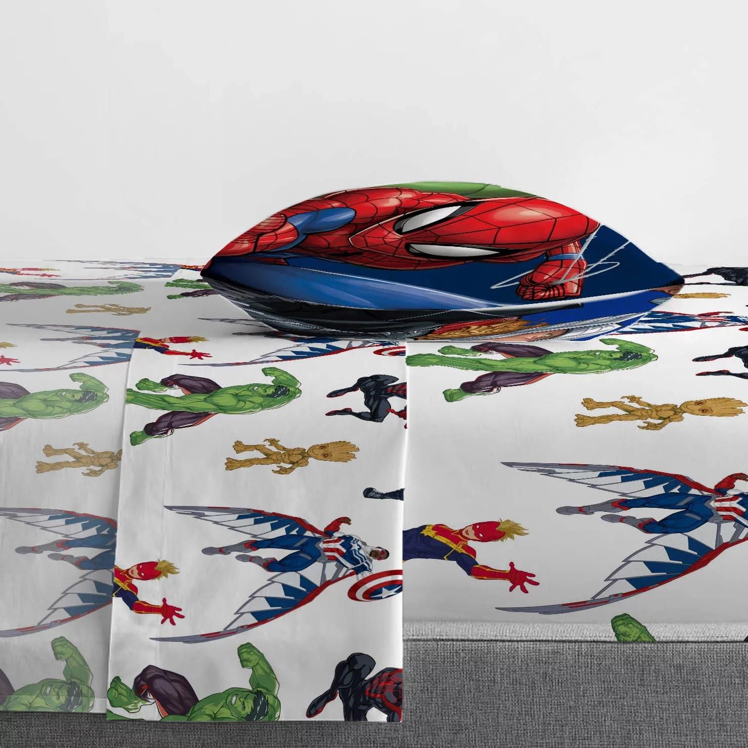 Avengers Ensemble de Draps 3-Pièces pour Lit 1 Place