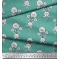 thumbnail image 3 of Soimoi Modal Satin Fabric Leaves & Floral Block Decor Fabric Printed Yard 42 Inch Wide, 3 of 3