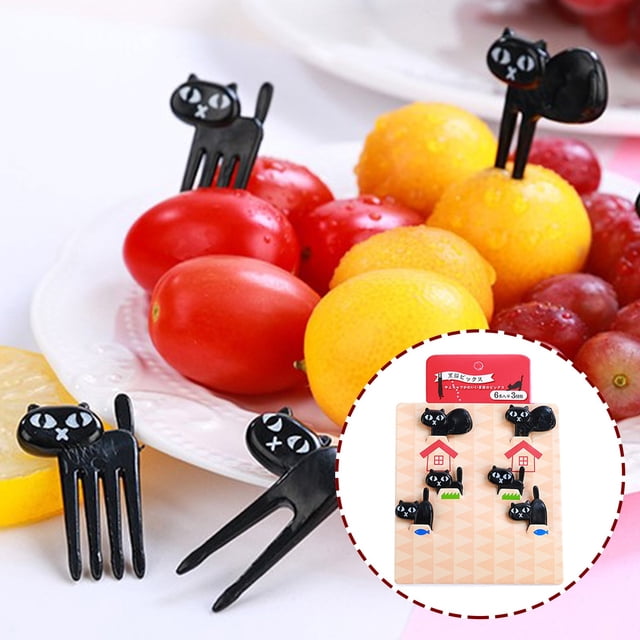 Oleegame 1PC Stainless Steel Cutlery Set Animal Food Picks For Kids Fun Bento Picks Cute Cartoon Animal Fruit Food Toothpicks Lunch Bento Box Picks For Toddler