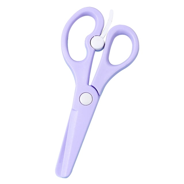 Back to School Clearance! Childrens DIY Crafts Plastic Scissors Students Do Not Hurt Hands Resilient Scissors Kindergarten Round Head Wrapped Edges To Save Energy Scissors School Supplies
