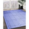 thumbnail image 3 of Ahgly Company Tapis d'Intérieur Lavable en Machine Carré Transitionnel Jeans Bleu, 5 Pieds Carré, 3 of 7