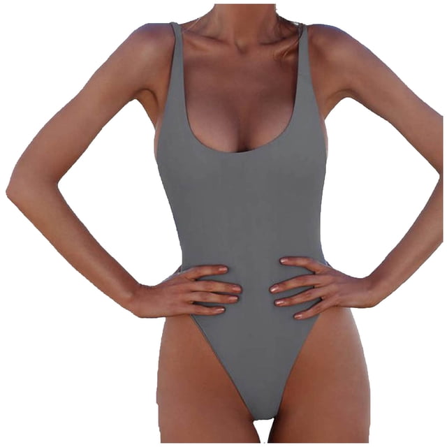 High Waist Bikini Swimsuit for Women Womens One-Piece Swimsuit with Micro Elastic Suspender and Open Back Bikini Swimsuit High Waist Swimsuit for Women High Cut Swimsuits for Women