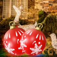 thumbnail image 2 of 60cm Inflatable Christmas Ball with Light Glow Giant Atmosphere Ball Home Garden, 2 of 8