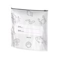 thumbnail image 1 of Hearth & Gear Reusable Aluminum Sealable Storage – Durable Leakproof Reusable Stand Up Sealable With Label And Zip Lock Vacuum Zipper Pouches For Vegetable Fruit Meat Cheese Storage Bags Food Clips, 1 of 5