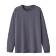 thumbnail image 1 of Timegard Hauts pour Femmes Chandails à Manches Longues Col Rond T-Shirts de Couleur Unie Automne Décontractés Amples Hauts, 1 of 3