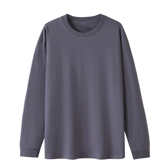 Timegard Hauts pour Femmes Chandails à Manches Longues Col Rond T-Shirts de Couleur Unie Automne Décontractés Amples Hauts