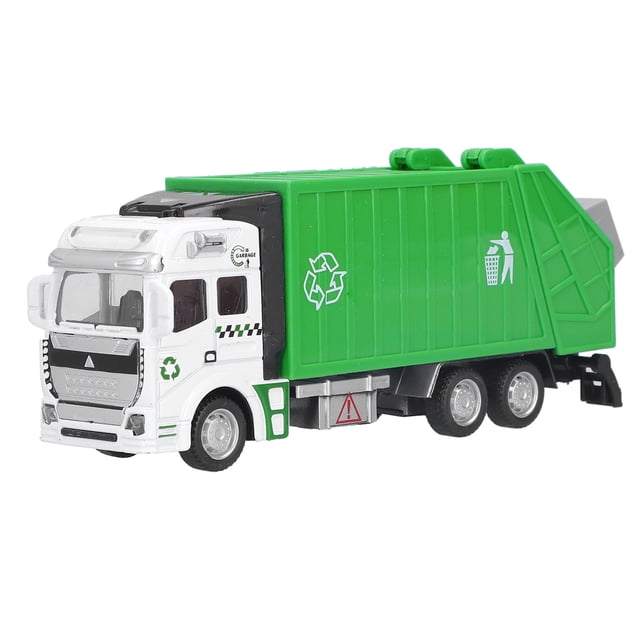 Jouet de Camion à Ordures à Rétrofriction, Jouet de Camion à Ordures à Friction à Rétrofriction pour Jouer pour Enfants pour Garçons Vert,Orange