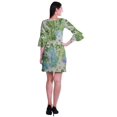 thumbnail image 4 of Moomaya Robe Courte Imprimée pour Femmes, Manches Évasées, Coupe Droite, Robes pour Femmes, Vêtements d'Été Décontractés, 4 of 6