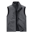 thumbnail image 2 of Birdeem Mens Thin Workwear Solid Color Stand Collar Sleeveless Jacket Tank Tops, 2 of 9