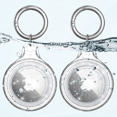 thumbnail image 1 of 2 Pack IPX8 Waterproof AirTag Holder Keychain [Mil-Grade Protection] Glitter PC Case Cover for Apple Air Tag, Anti-Scratch, Shockproof Tracker for Kids, Luggage, Key, Dog Collar (Clear+Clear), 1 of 5