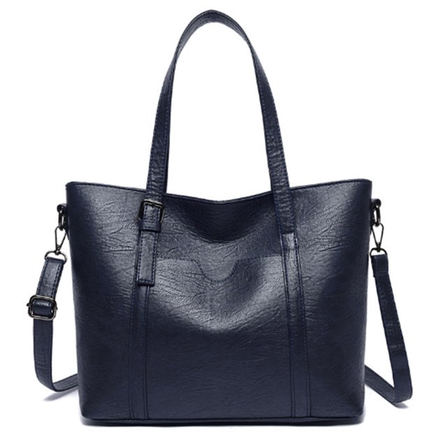 Women Tote Bag Solid Color Large Capacity Casual Tote Handbag Crossbody Purse
