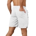 thumbnail image 2 of Plebaso Men's Athletic Shorts Casual Drawstring Quick Dry Running Shorts Lightweight with Zipper Pockets, 2 of 6