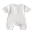 thumbnail image 2 of Baby Boys Girls Romper Ribbed Short Sleeve Knit Cotton One Piece Jumpsuit, 2 of 6