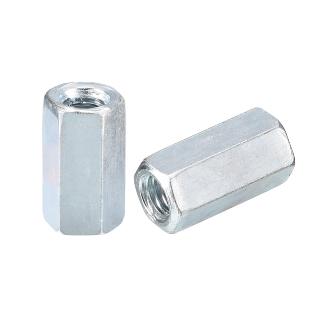 Écrous de couplage uniques de 5pcs M6x10x18mm, acier au carbone galvanisé, (nouveau)