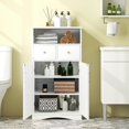 thumbnail image 4 of Costway Armoire de Salle de Bain sur Pied avec 2 Portes Blanc, 4 of 10