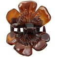 thumbnail image 2 of Caravan Rose avec Ressort Couvert et Dents Plates Griffe pour Cheveux Écaille de Tortue, 2 of 3