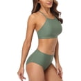 thumbnail image 4 of Charmo Womens Halter Bikini Swimsuits High Neck Two Piece Bathing Suit, 4 of 5