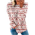 thumbnail image 2 of 2023 Chandails de Noël pour Femmes en Liquidation Col Rond Mode Décontractée Manches Longues Chandail à Imprimé de Noël Hauts Blouse, 2 of 5