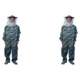 thumbnail image 1 of Ruiboury Durable And Essential Gear Beekeeping Suit Lightweight And Universal Easy To Ventilated Jacket For Beekeeper gray camo L 2Set, 1 of 6