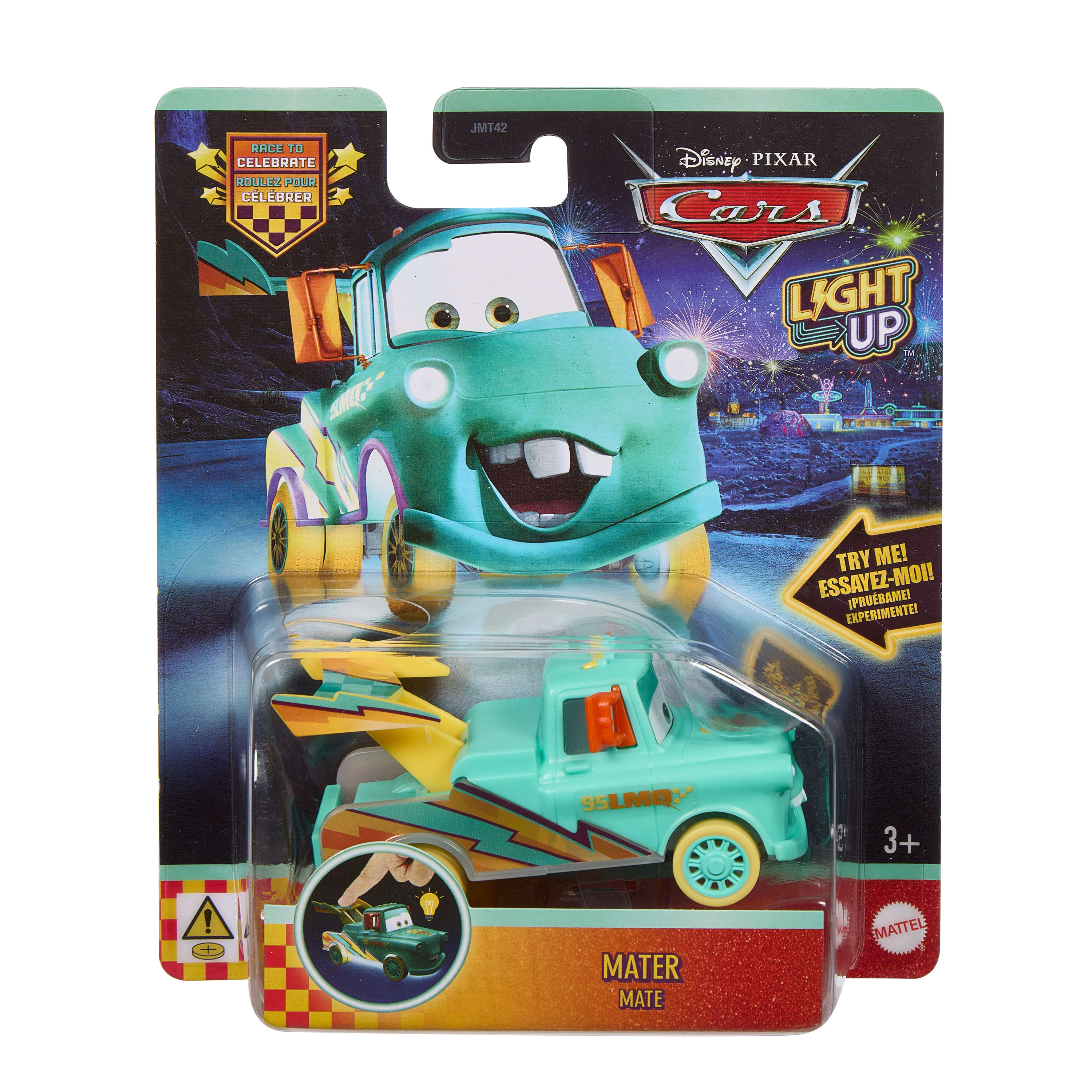 Disney-and-Pixar-Cars-1:55-Scale-Toy-Vehicle-with-Colorful-Light-Up-Features
