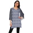 thumbnail image 1 of Moomaya Robe Kurti Courte Indienne Imprimée Tunique en Poly-Crêpe Robe Mini à Col Rond, 1 of 5