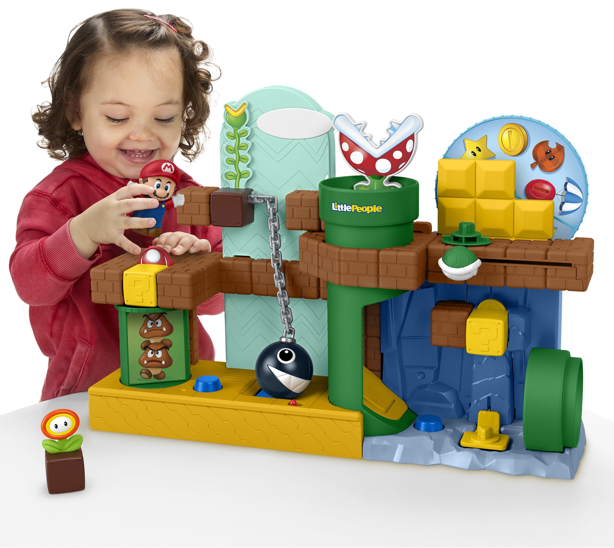 ​Fisher-Price Little People Toddler Toy My Mario Adventure Playset with Music Sounds & Figures for Preschool Kids Ages 18+ Months